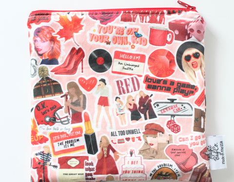 Red Lip Classic Vibes, Reusable Bags