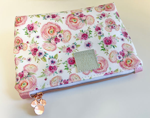 Floral Mouse Pink~Petite Beauty Bag